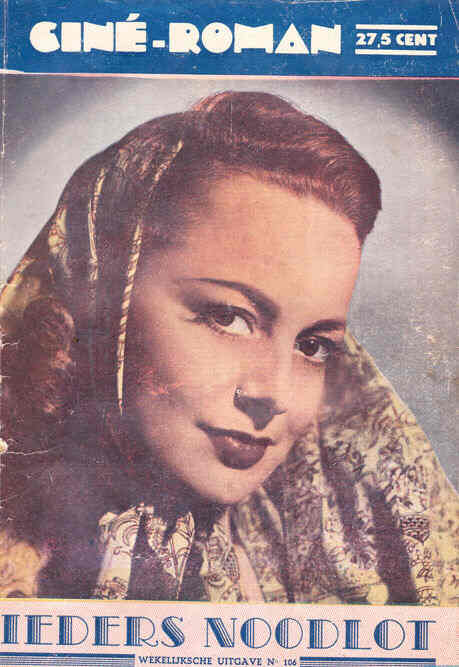 CINE-ROMAN (In Dutch) magazine side cover Issue 106  1947