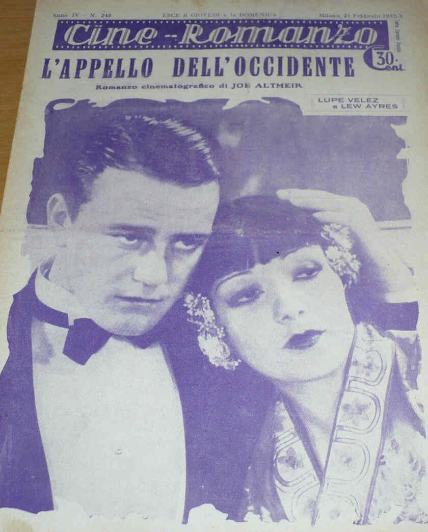 CINE ROMANZO magazine side cover Issue 248 21 February 1932