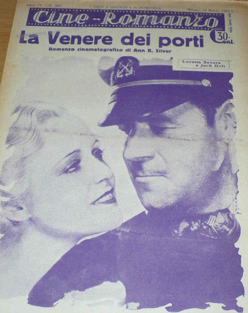 CINE ROMANZO magazine side cover Issue 253 10 March 1932