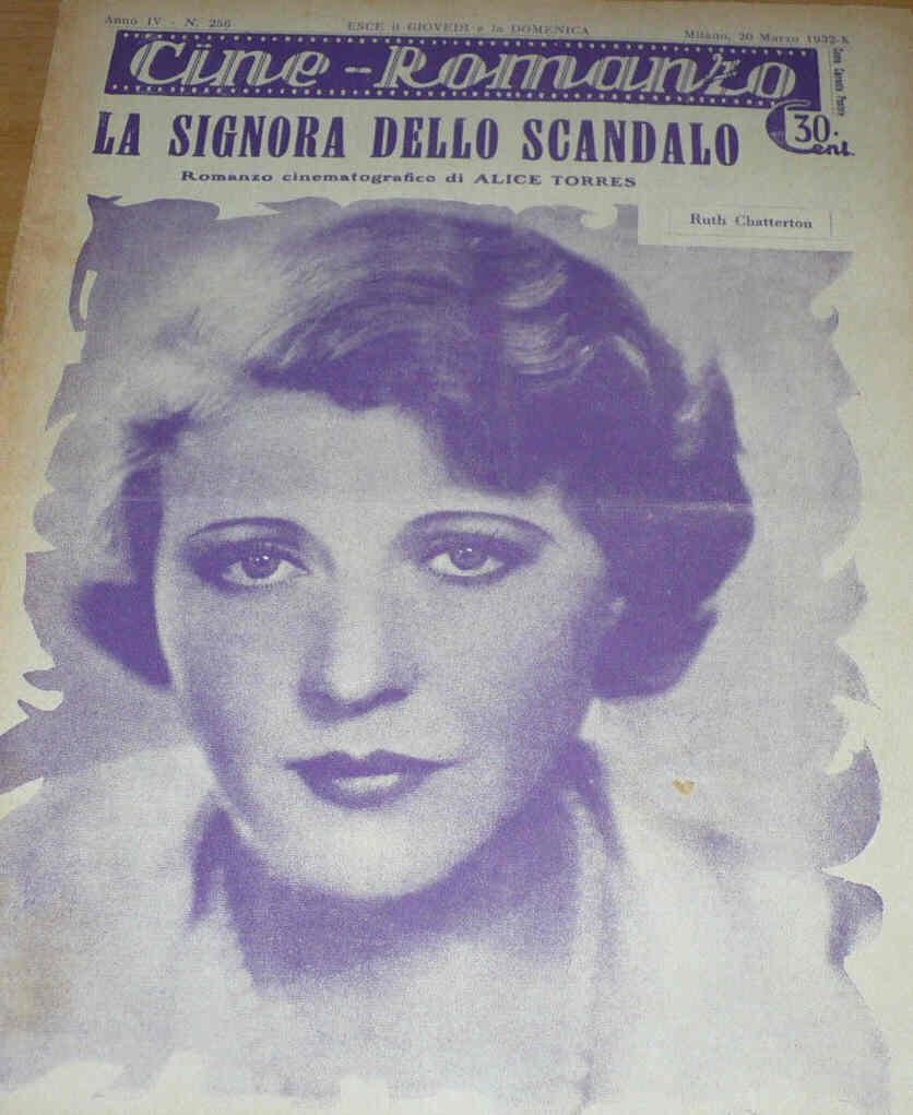 CINE ROMANZO magazine side cover Issue 256 20 March 1932