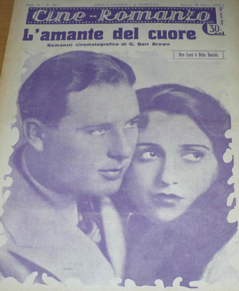 CINE ROMANZO magazine side cover Issue 257 24 March 1932