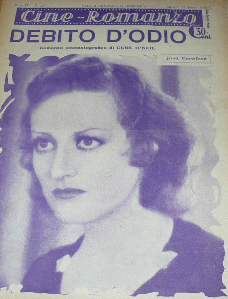 CINE ROMANZO magazine side cover Issue 258 27 March 1932
