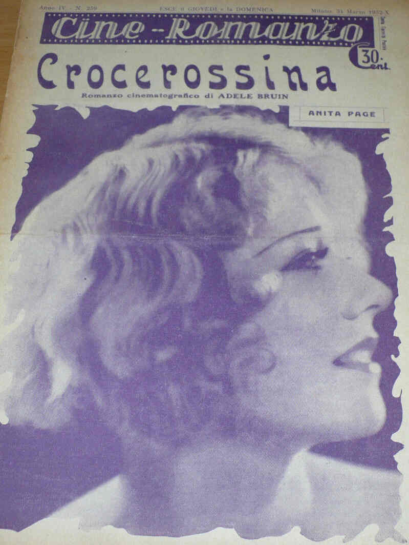 CINE ROMANZO magazine side cover Issue 259 31 March 1932
