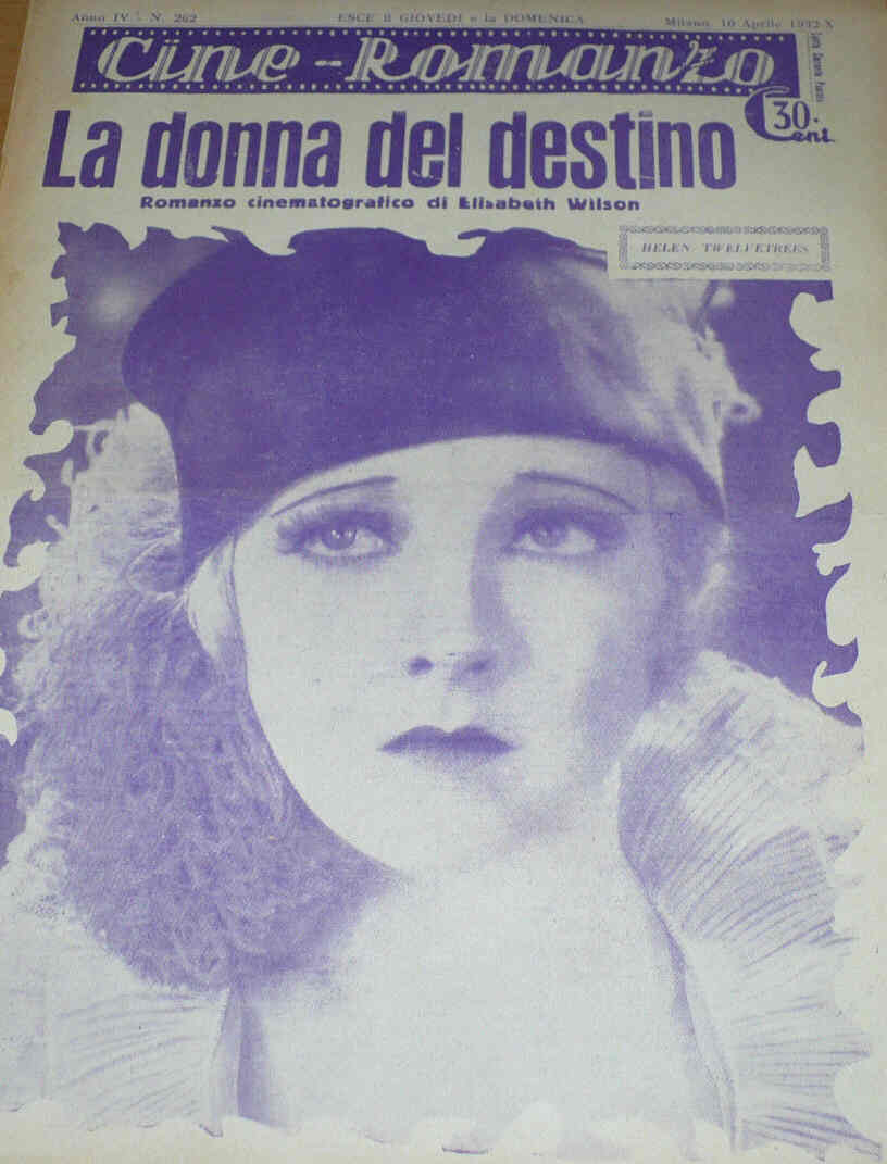 CINE ROMANZO magazine side cover Issue 262 10 April 1932