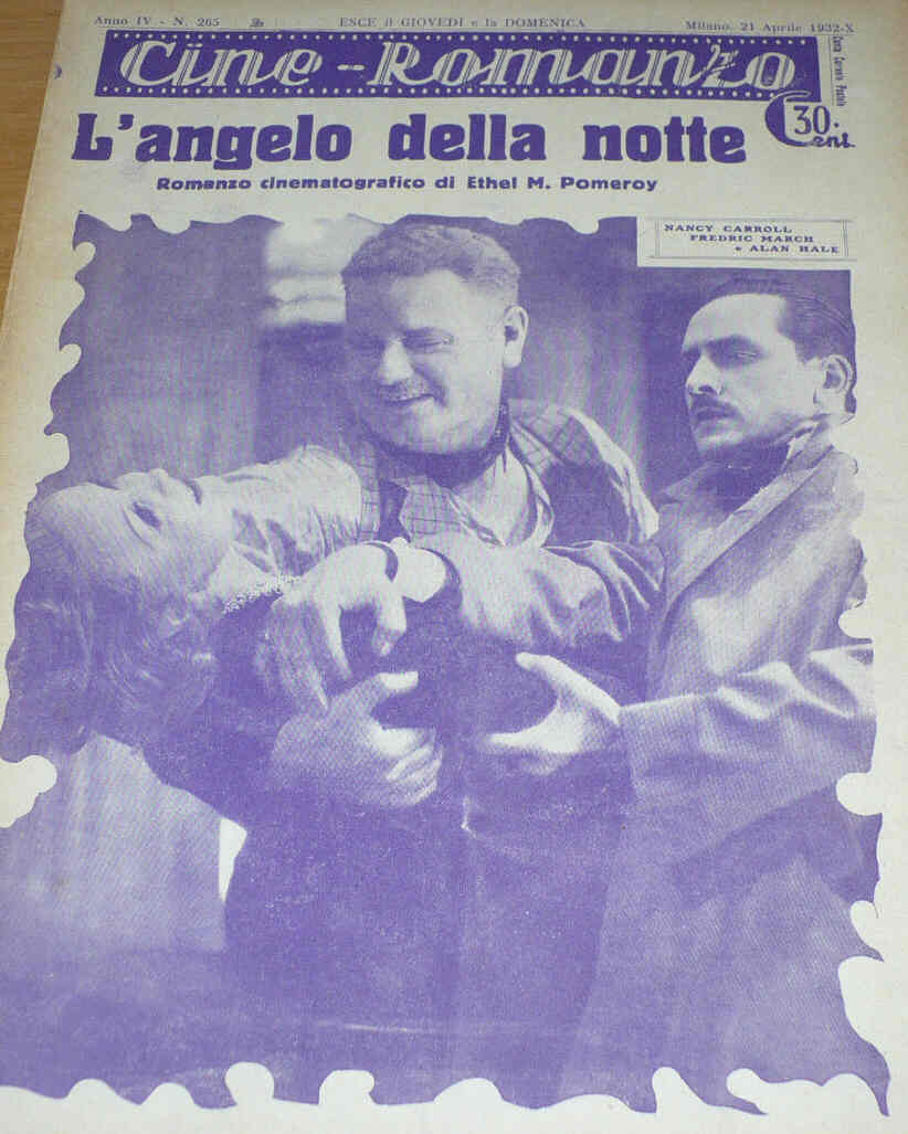 CINE ROMANZO magazine side cover Issue 265 21 April 1932