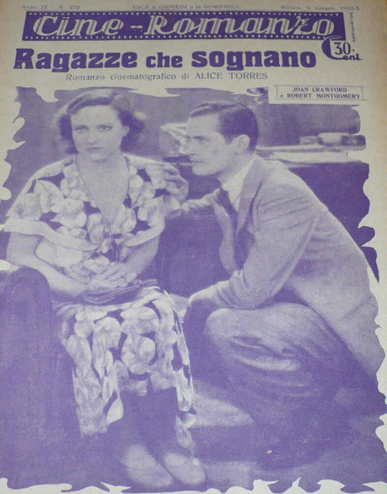 CINE ROMANZO magazine side cover Issue 279 9 June 1932