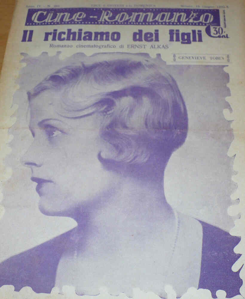 CINE ROMANZO magazine side cover Issue 281 16 June 1932