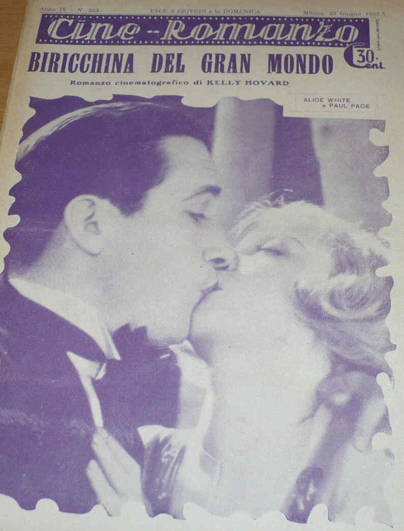 CINE ROMANZO magazine side cover Issue 283 23 June 1932