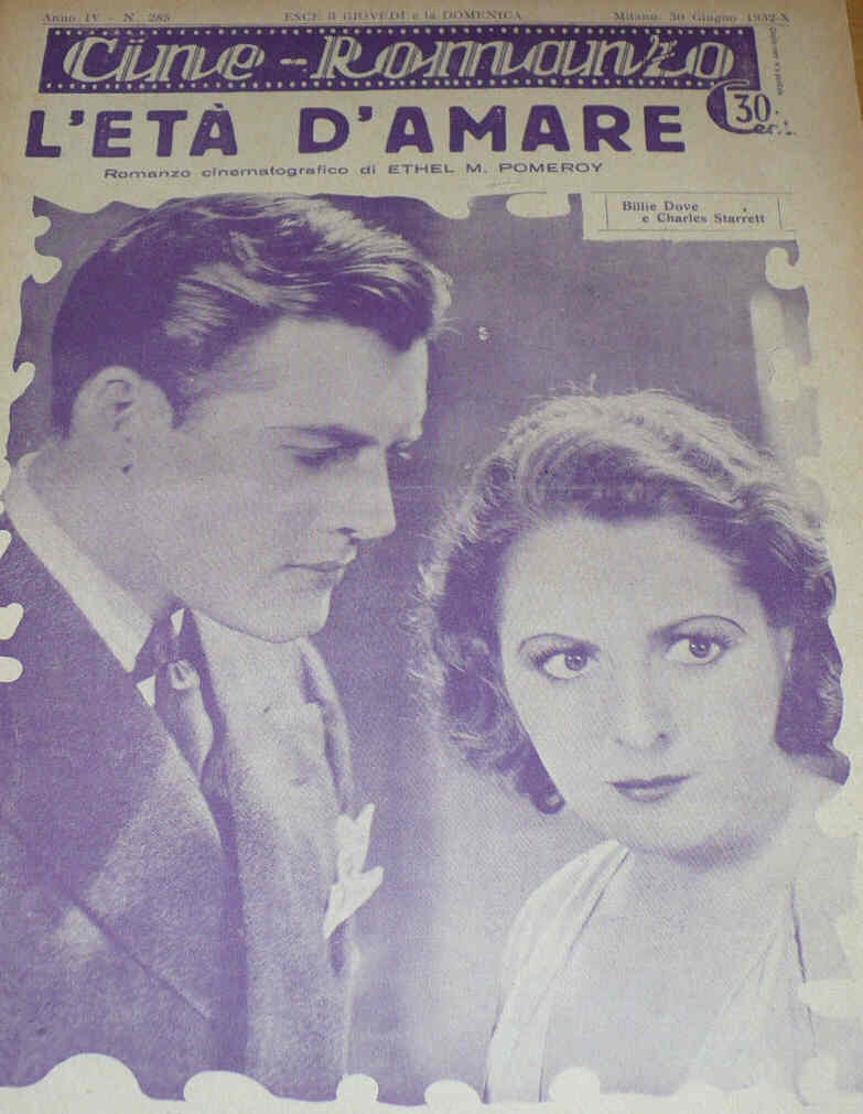 CINE ROMANZO magazine side cover Issue 285 30 June 1932