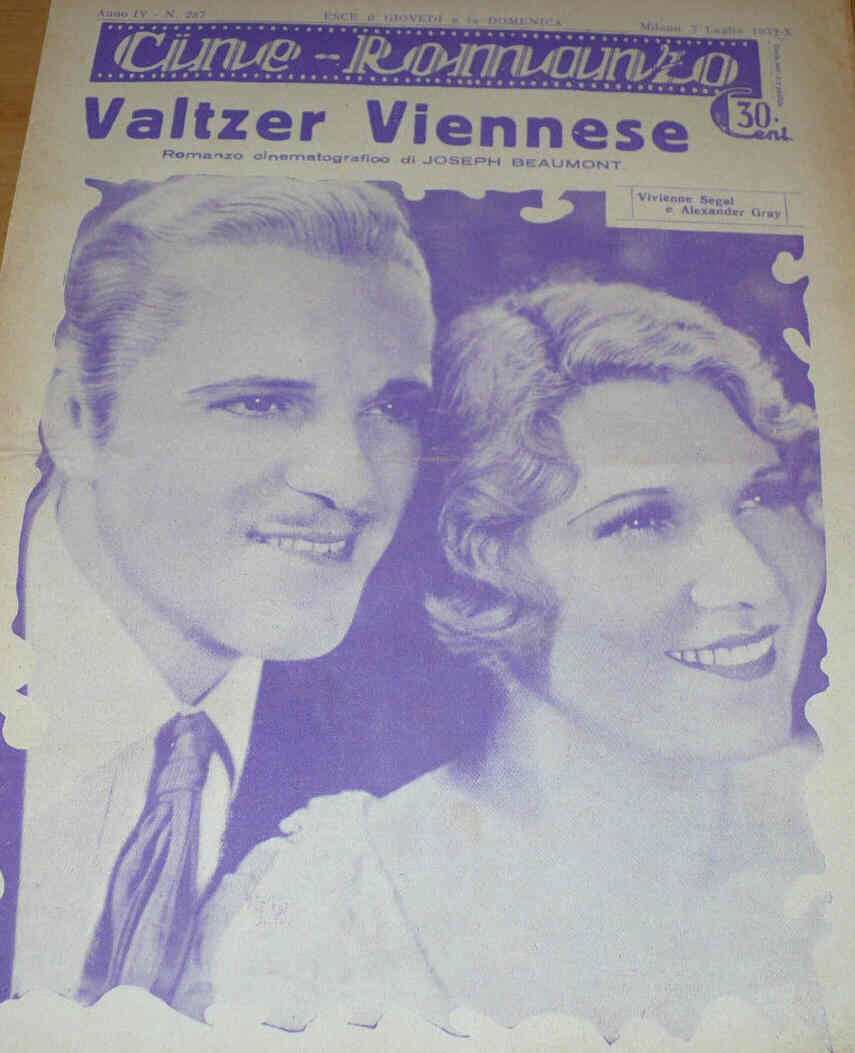 CINE ROMANZO magazine side cover Issue 287 7 July 1932
