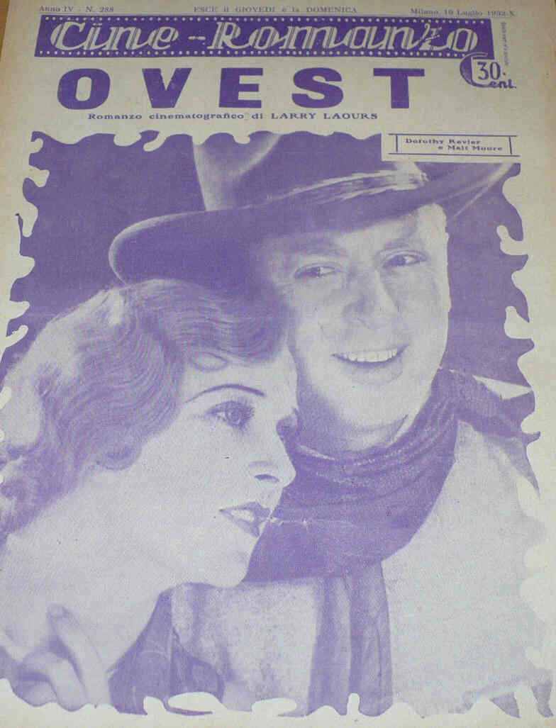 CINE ROMANZO magazine side cover Issue 288 10 July 1932