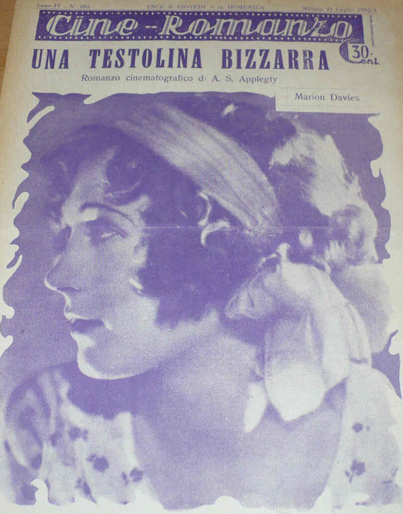 CINE ROMANZO magazine side cover Issue 291 21 July 1932