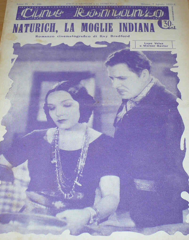 CINE ROMANZO magazine side cover Issue 296 7 August 1932