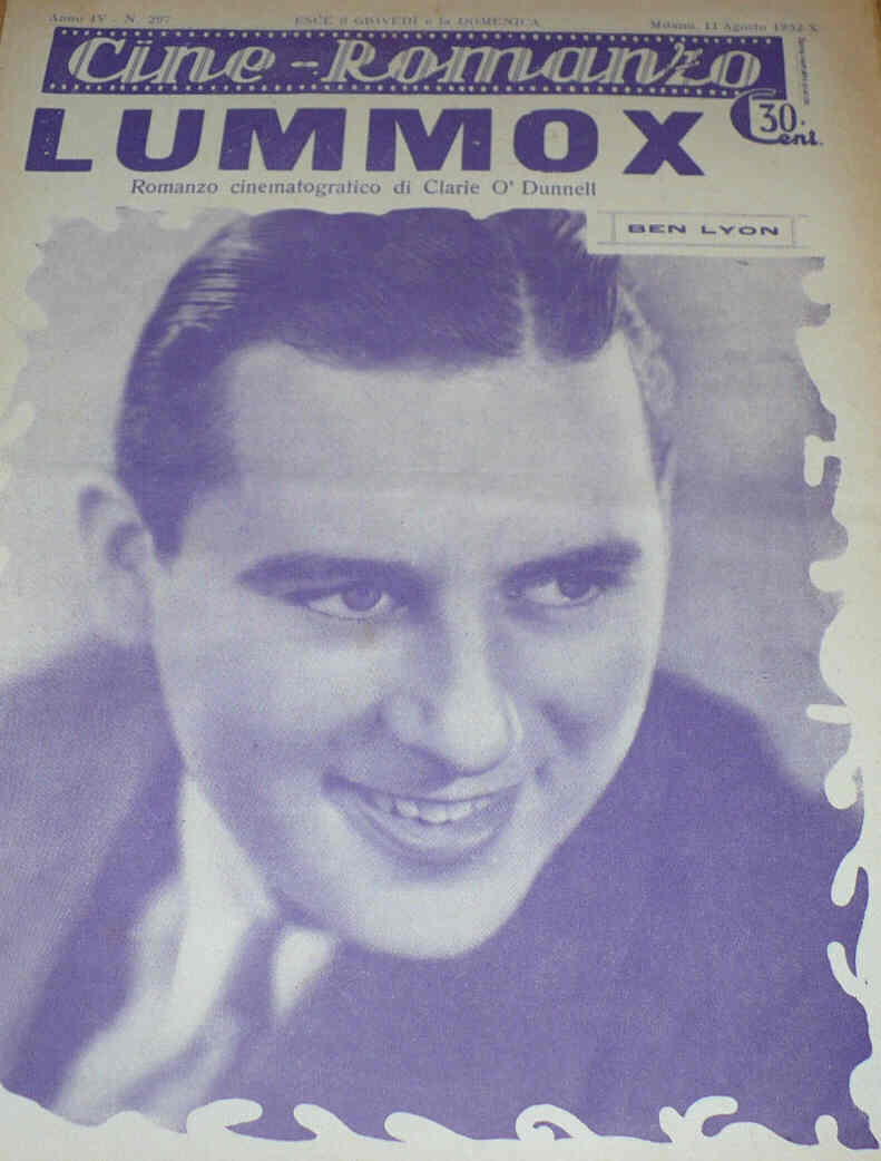 CINE ROMANZO magazine side cover Issue 297 11 August 1932