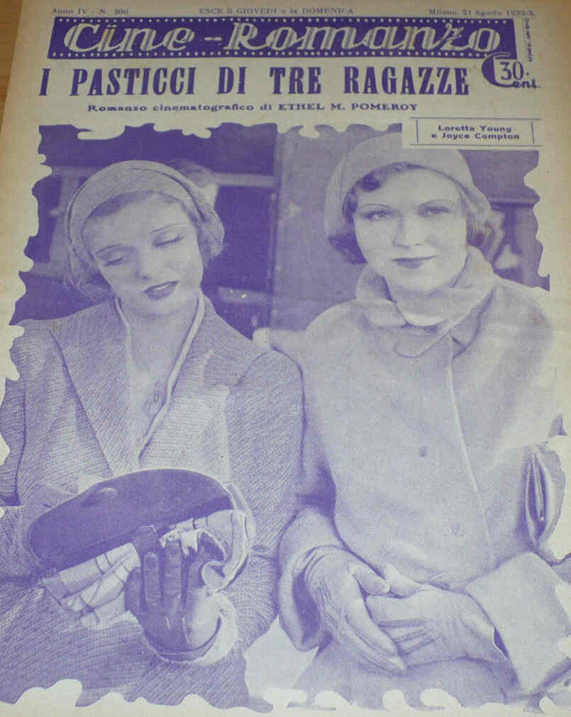 CINE ROMANZO magazine side cover Issue 300 21 August 1932
