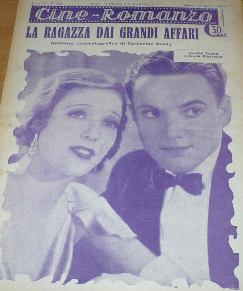 CINE ROMANZO magazine side cover Issue 302 28 August 1932