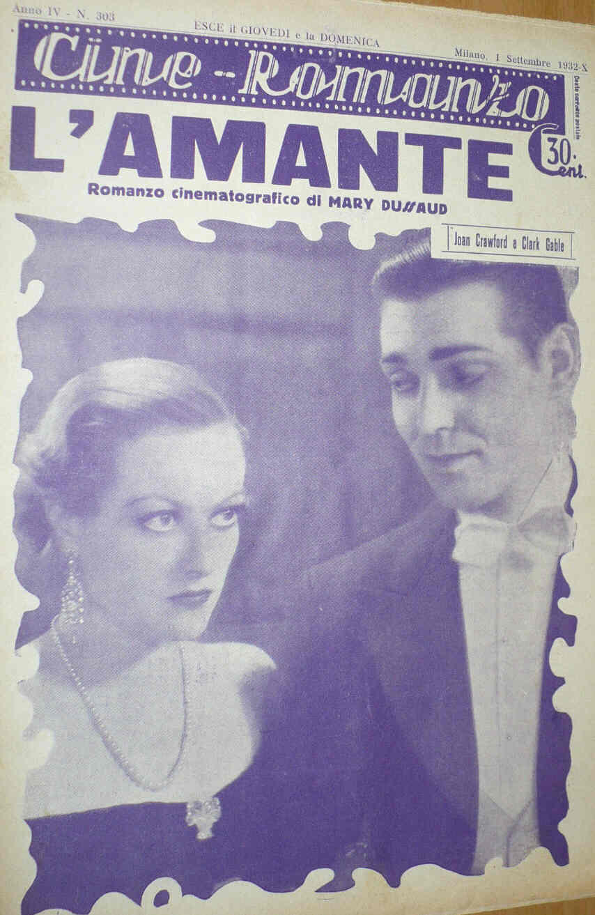 CINE ROMANZO magazine side cover Issue 303 1 September 1932