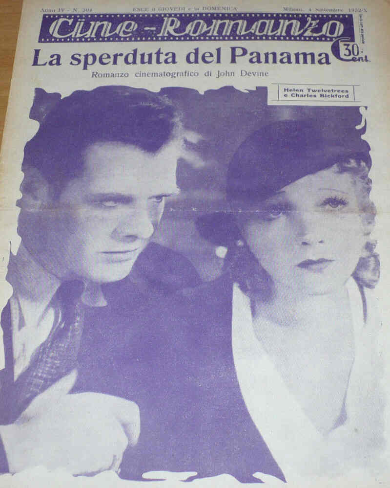 CINE ROMANZO magazine side cover Issue 304 4 September 1932