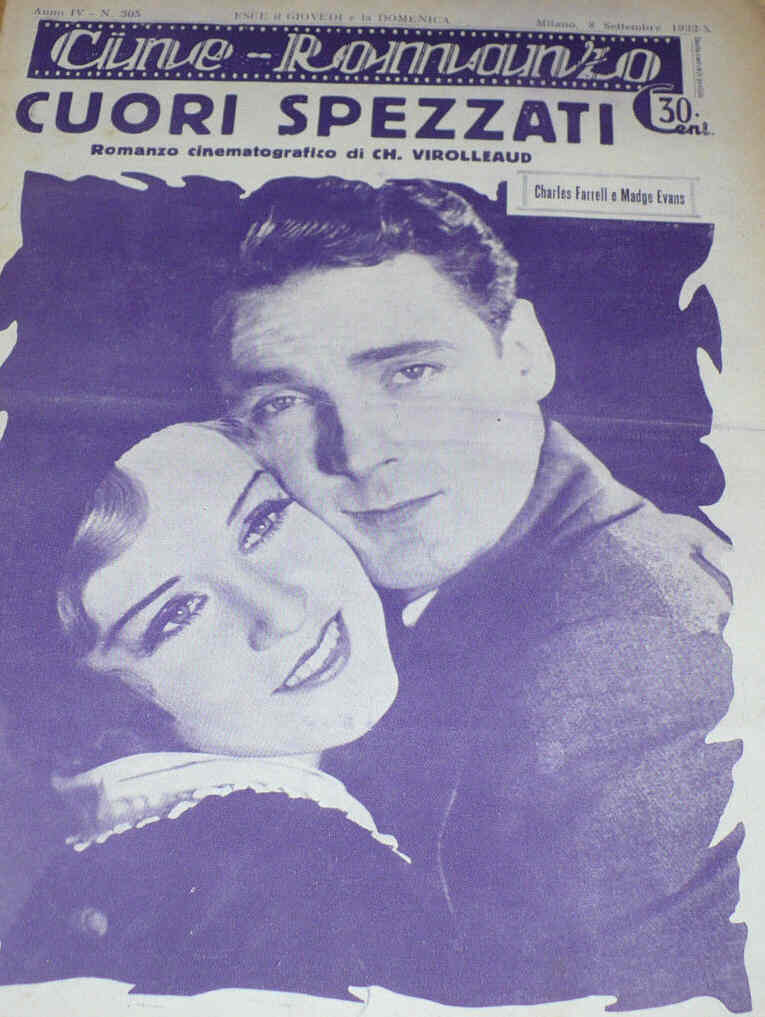 CINE ROMANZO magazine side cover Issue 305 8 September 1932