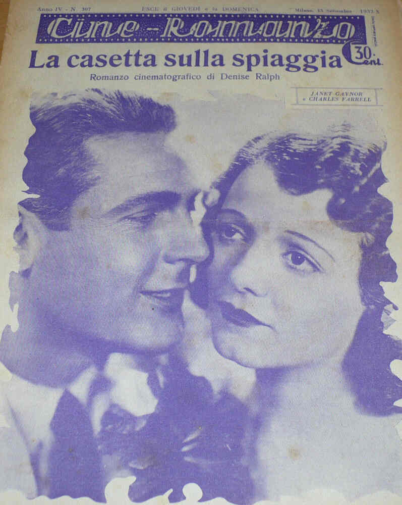 CINE ROMANZO magazine side cover Issue 307 15 September 1932