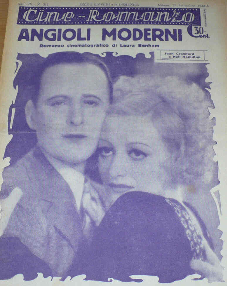 CINE ROMANZO magazine side cover Issue 311 29 September 1932