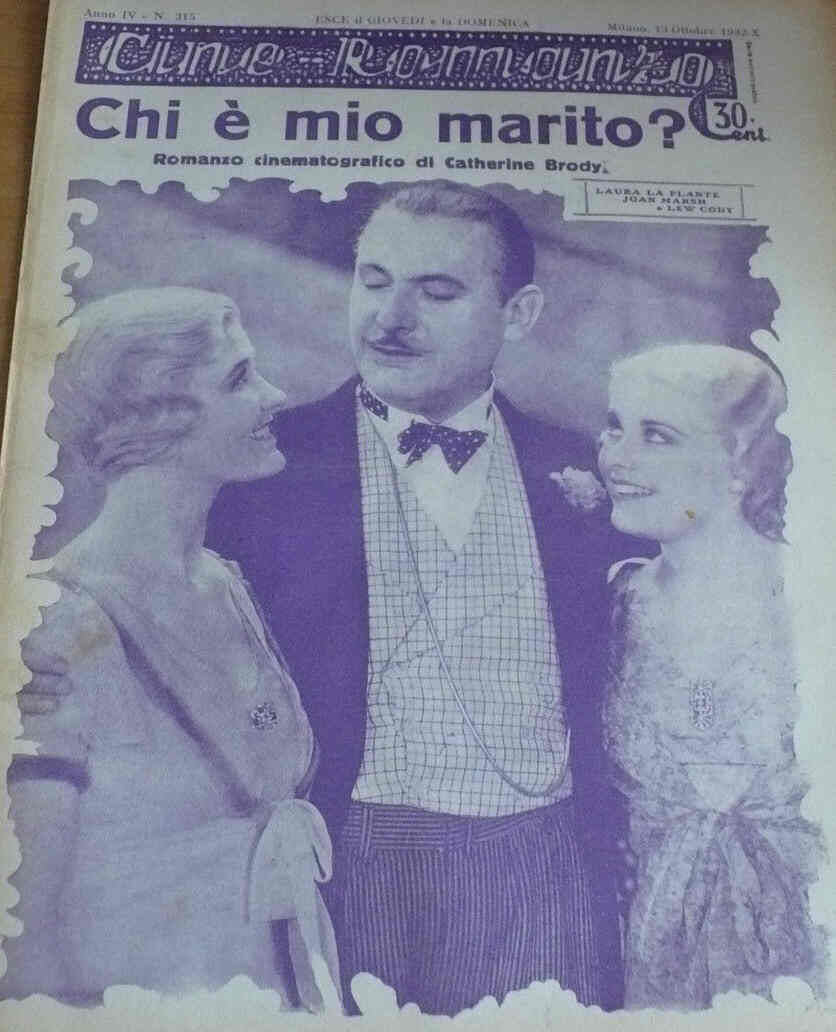 CINE ROMANZO magazine side cover Issue 315 13 October 1932