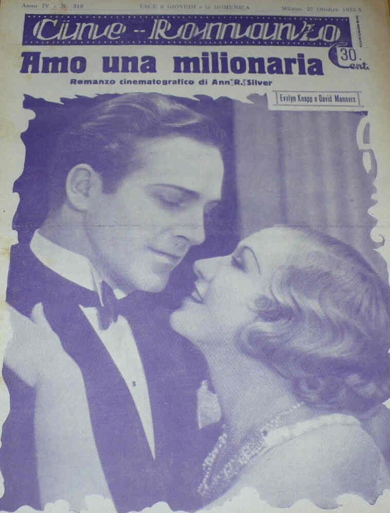 CINE ROMANZO magazine side cover Issue 319 27 October 1932