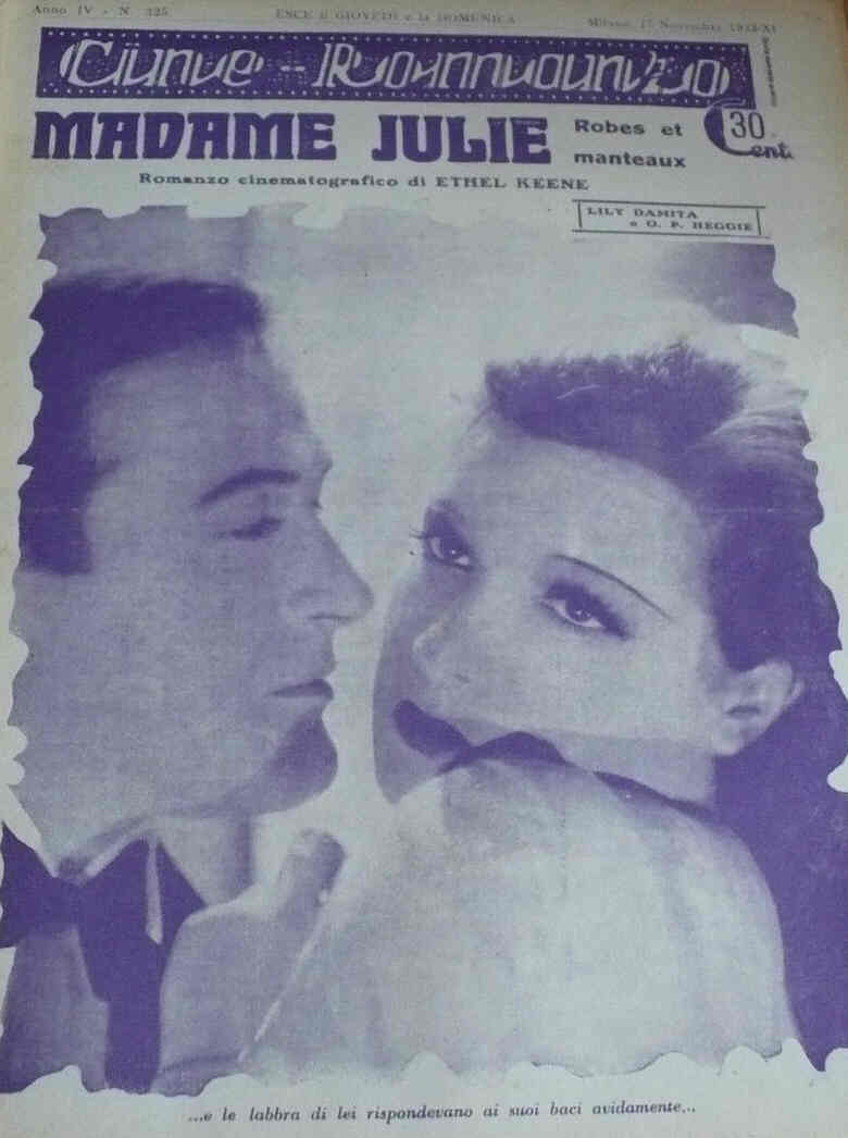 CINE ROMANZO magazine side cover Issue 325 17 November 1932