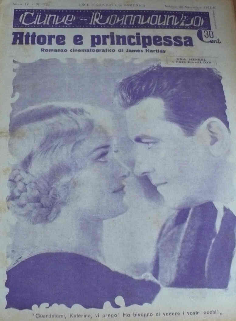 CINE ROMANZO magazine side cover Issue 326 20 November 1932