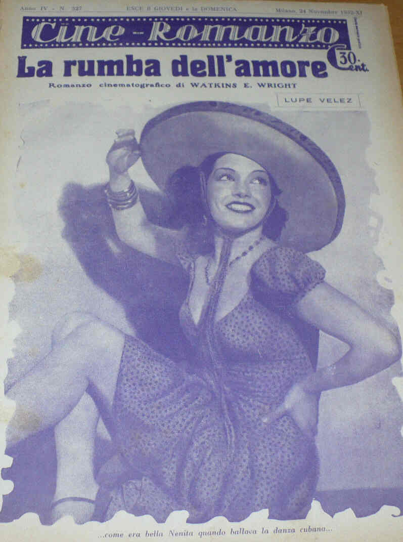 CINE ROMANZO magazine side cover Issue 327 24 November 1932