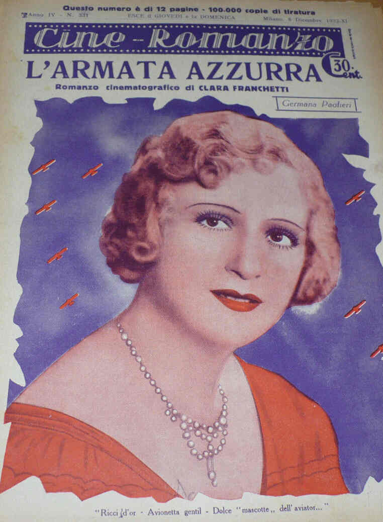 CINE ROMANZO magazine side cover Issue 331 8 December 1932