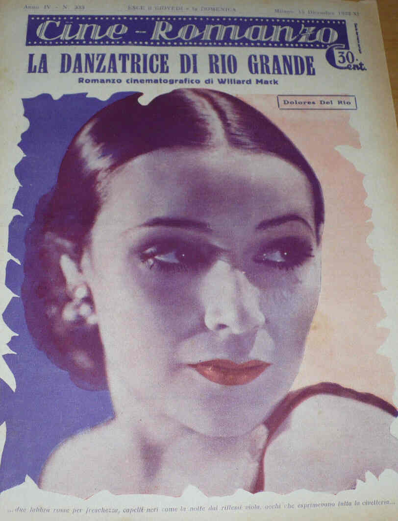 CINE ROMANZO magazine side cover Issue 333 15 December 1932
