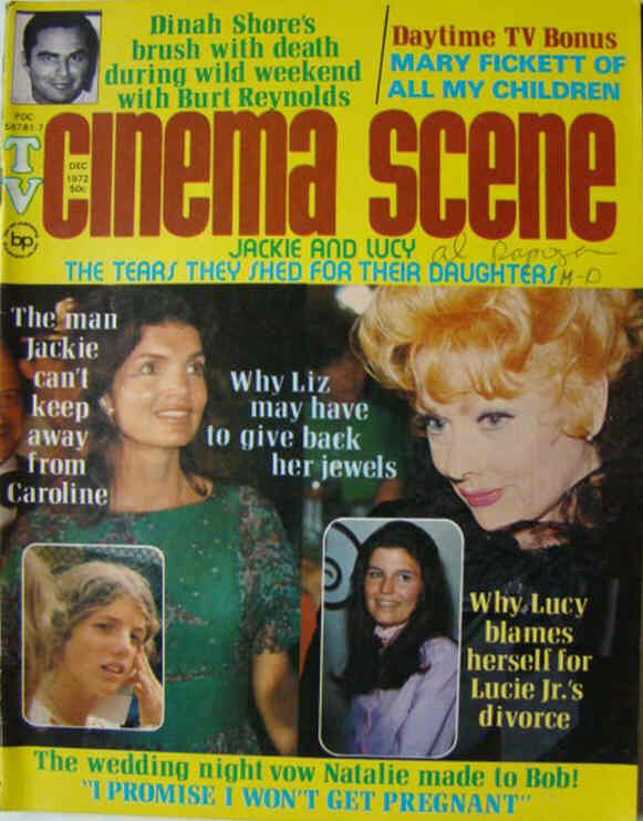 CINEMA SCENE magazine side cover December 1972