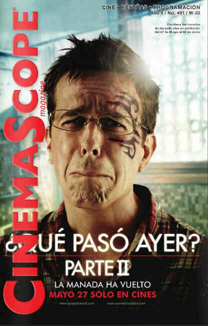 CINEMASCOPE (MEXICO) magazine side cover Issue 491  2011