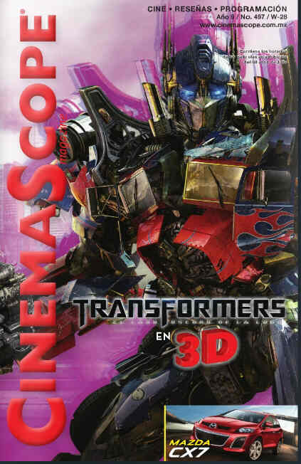 CINEMASCOPE (MEXICO) magazine side cover Issue 497  2011