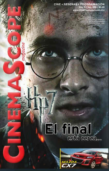 CINEMASCOPE (MEXICO) magazine side cover Issue 498  2011