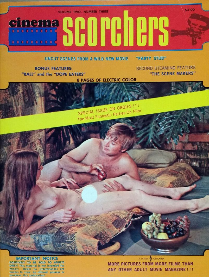 CINEMA SCORCHERS magazine side cover Issue 10  Vol 2 No 3  1970