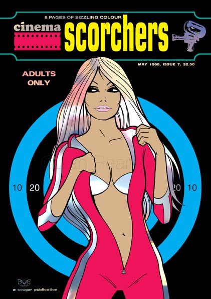 CINEMA SCORCHERS magazine side cover Issue 7  Vol 1 #7  1968