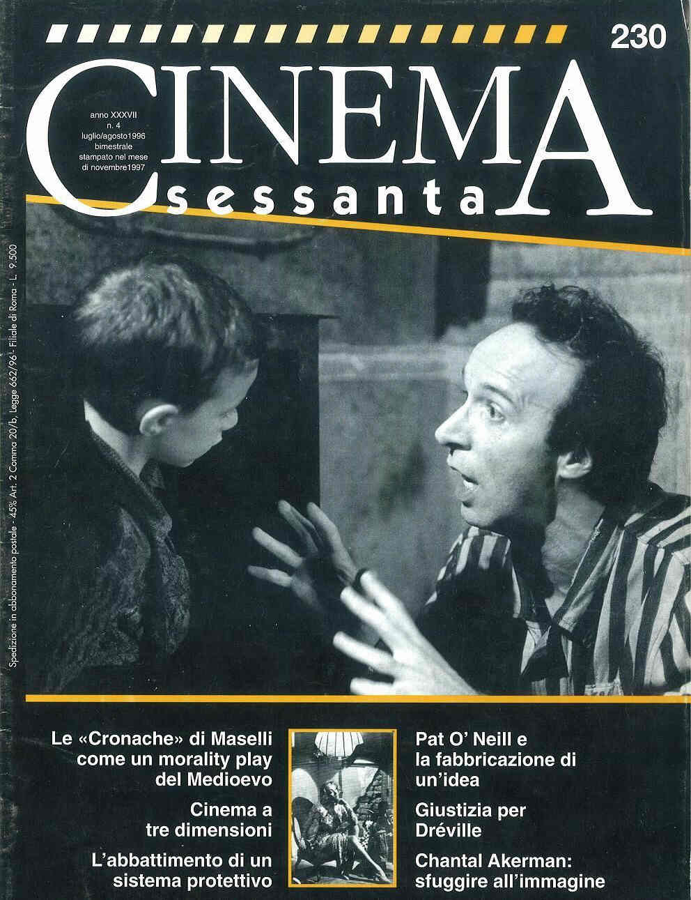 CINEMASESSANTA magazine side cover Issue 230 July/August 1996