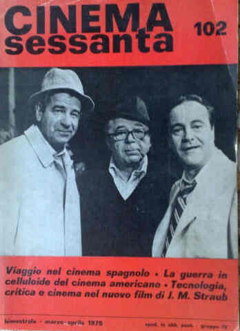 CINEMASESSANTA magazine side cover Issue 102 March/April 1975