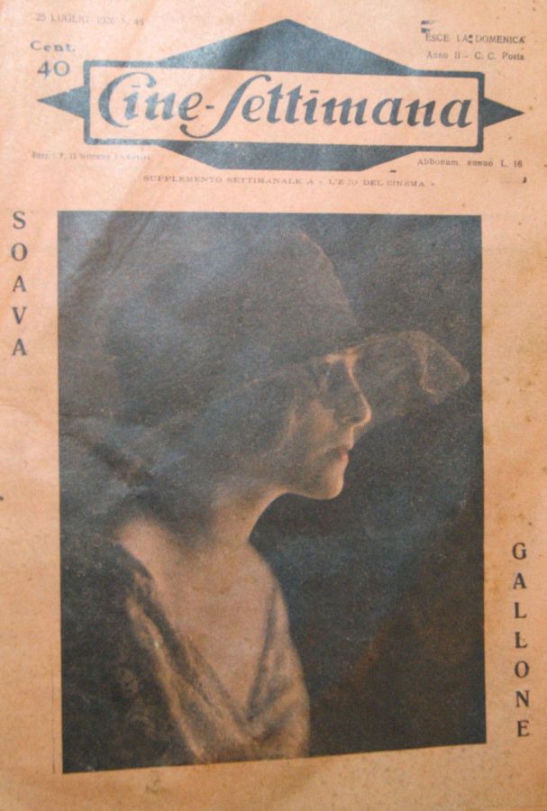 CINE SETTIMANA magazine side cover Issue 45 25 July 1926