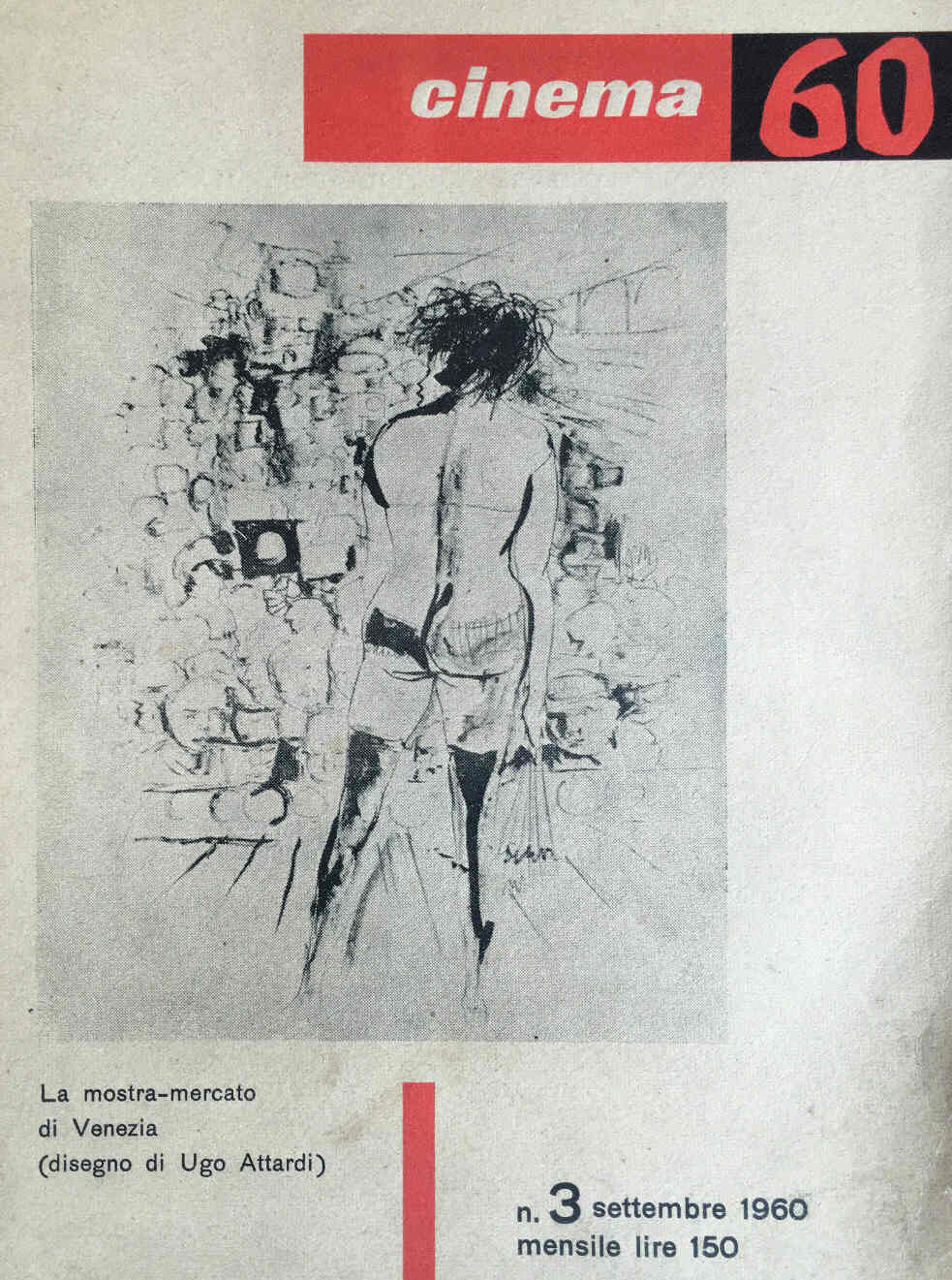 CINEMASESSANTA magazine side cover Issue 3 September 1960