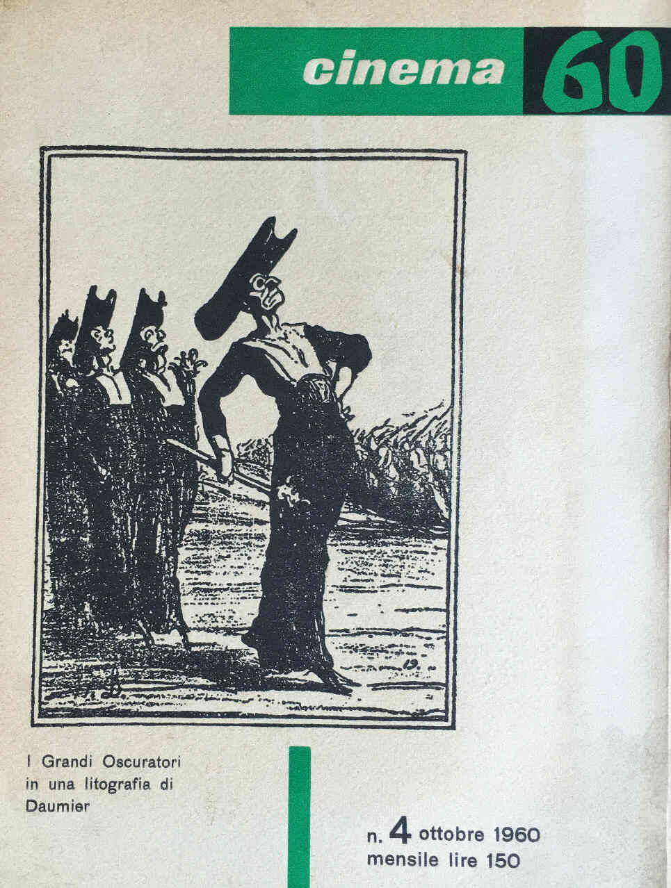 CINEMASESSANTA magazine side cover Issue 4 October 1960