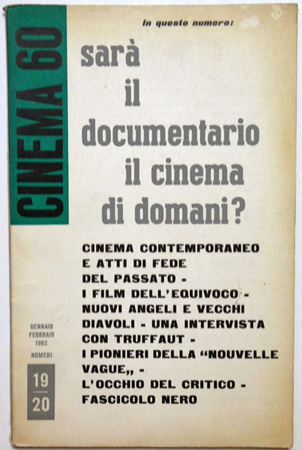 CINEMASESSANTA magazine side cover Issue 19-20  January/February 1962