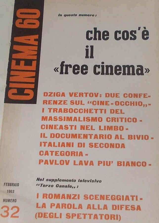 CINEMASESSANTA magazine side cover Issue 32 February 1963