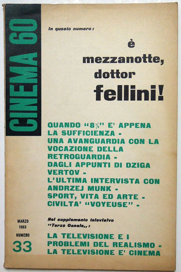 CINEMASESSANTA magazine side cover Issue 33 March 1963