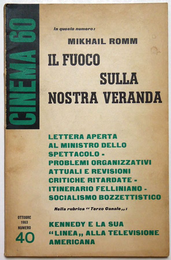 CINEMASESSANTA magazine side cover Issue 40  October 1963