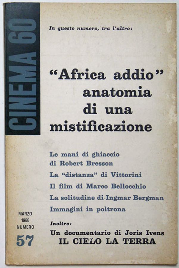 CINEMASESSANTA magazine side cover Issue 57  March 1966