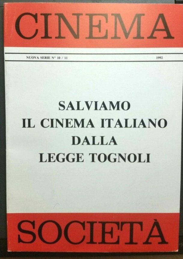 CINEMA SOCIETA magazine side cover Issue 10-11   1992
