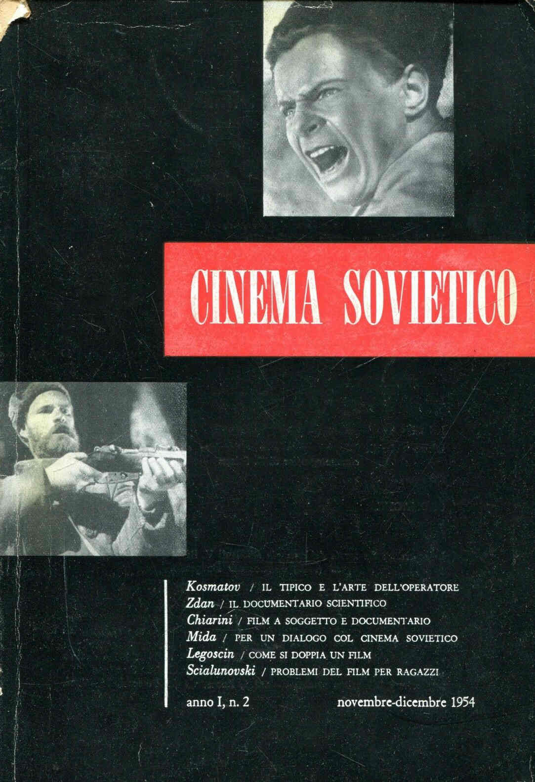 CINEMA SOVIETICO magazine side cover Issue 2 November/December 1954